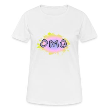 OMG - Frauen T-Shirt atmungsaktiv - Weiß - Vorne - AI Model Female 172 dark (172cm)