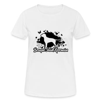 BRAQUE SAINT GERMAIN Chiens de chasse Chasseur de chiens Wilsigns - T-shirt respirant Femme - blanc - Devant - AI Model Female 172 dark (172cm)