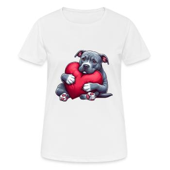 Cute Pitbull Gifts - Women's Breathable T-Shirt - white - Front - AI Model Female 172 dark (172cm)