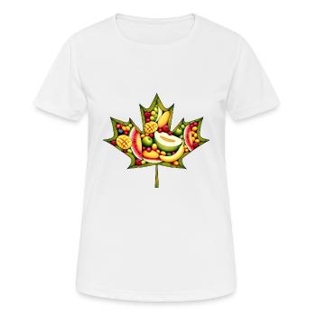 Ahornblatt Kanadisch Sommer Melone Fruchtig - Frauen T-Shirt atmungsaktiv - Weiß - Vorne - AI Model Female 172 dark (172cm)