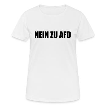 No to afd - Women's Breathable T-Shirt - white - Front - AI Model Female 172 dark (172cm)