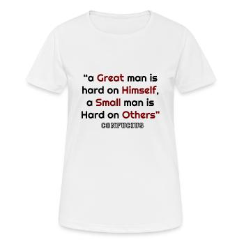 Confucius, citations confucius, citations célèbres, cool C - T-shirt respirant Femme - blanc - Devant - AI Model Female 172 dark (172cm)