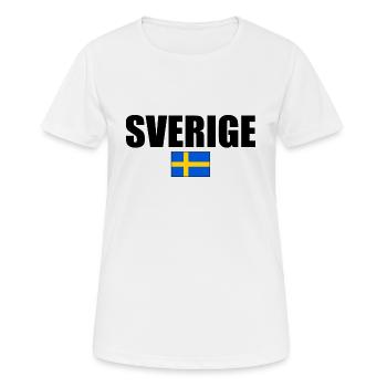 sverige - Frauen T-Shirt atmungsaktiv - Weiß - Vorne - AI Model Female 172 dark (172cm)