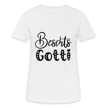 Beschts Gotti Taufpatin Schweiz Taufgotti Schweiz - Frauen T-Shirt atmungsaktiv - Weiß - Vorne - AI Model Female 172 dark (172cm)
