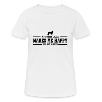Colley me rend heureux - T-shirt respirant Femme - blanc - Devant - AI Model Female 172 dark (172cm)