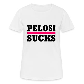 Nancy pelosi sucks - Frauen T-Shirt atmungsaktiv - Weiß - Vorne - AI Model Female 172 dark (172cm)