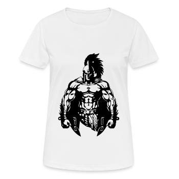 Spartaner Krieger Muskeln Sparta - Frauen T-Shirt atmungsaktiv - Weiß - Vorne - AI Model Female 172 dark (172cm)