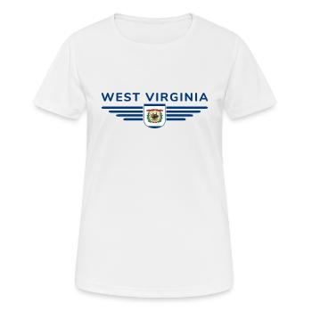 West Virginia Fan Shirt – Nature & Pride - Women's Breathable T-Shirt - white - Front - AI Model Female 172 dark (172cm)