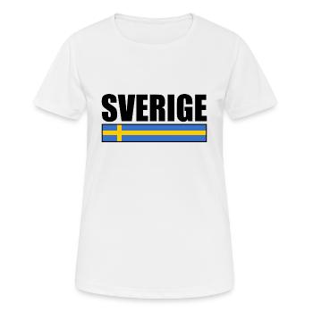 sverige - Frauen T-Shirt atmungsaktiv - Weiß - Vorne - AI Model Female 172 dark (172cm)