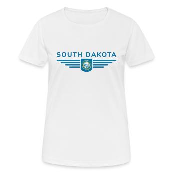 T-shirt de fan du Dakota du Sud – Pour les vrais fans ! - T-shirt respirant Femme - blanc - Devant - AI Model Female 172 dark (172cm)