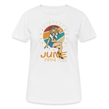 Vintage 1994 - Born In June 1994 - Frauen T-Shirt atmungsaktiv - Weiß - Vorne - AI Model Female 172 dark (172cm)