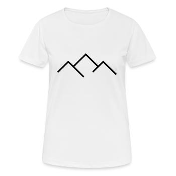 Mountain range - Women's Breathable T-Shirt - white - Front - AI Model Female 172 dark (172cm)
