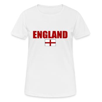angleterre - T-shirt respirant Femme - blanc - Devant - AI Model Female 172 dark (172cm)