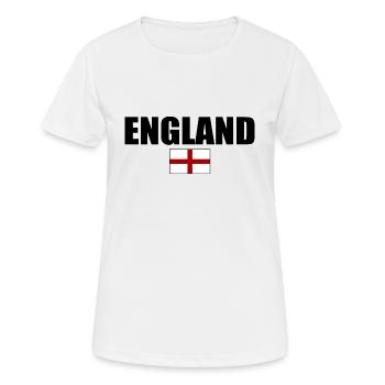 angleterre - T-shirt respirant Femme - blanc - Devant - AI Model Female 172 dark (172cm)