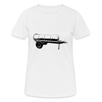 Gülle Fass - Frauen T-Shirt atmungsaktiv - Weiß - Vorne - AI Model Female 172 dark (172cm)