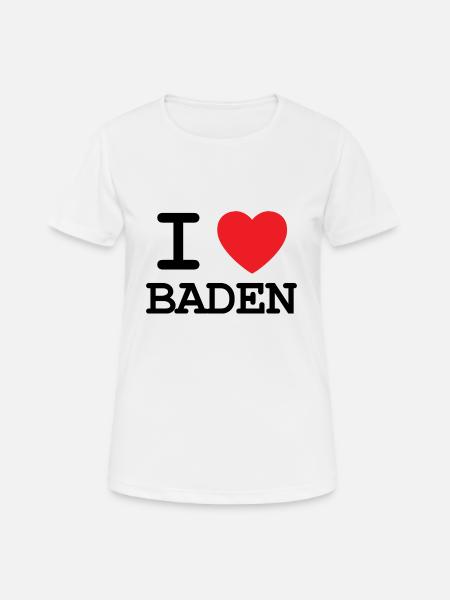 I Love Baden - I love bathing - Women's Breathable T-Shirt - white