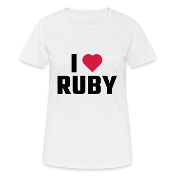 J'adore RUBY - T-shirt respirant Femme - blanc - Devant - AI Model Female 172 dark (172cm)