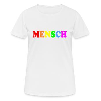 Mensch - Frauen T-Shirt atmungsaktiv - Weiß - Vorne - AI Model Female 172 dark (172cm)