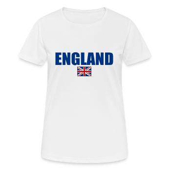 England - Frauen T-Shirt atmungsaktiv - Weiß - Vorne - AI Model Female 172 dark (172cm)