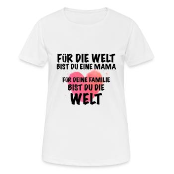 Mama Herz Muttertag - Frauen T-Shirt atmungsaktiv - Weiß - Vorne - AI Model Female 172 dark (172cm)