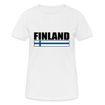 Finnland - Frauen T-Shirt atmungsaktiv - Weiß - Vorne - AI Model Female 172 dark (172cm)