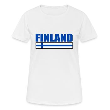 Finnland - Frauen T-Shirt atmungsaktiv - Weiß - Vorne - AI Model Female 172 dark (172cm)