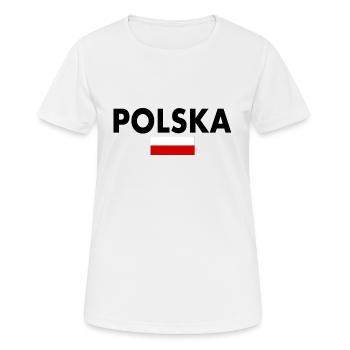 Polen - Frauen T-Shirt atmungsaktiv - Weiß - Vorne - AI Model Female 172 dark (172cm)
