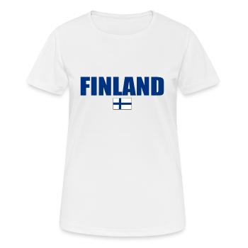 Finnland - Frauen T-Shirt atmungsaktiv - Weiß - Vorne - AI Model Female 172 dark (172cm)