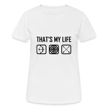 This is my life - bow arrow bow arrows - Women's Breathable T-Shirt - white - Front - AI Model Female 172 dark (172cm)