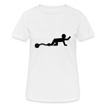 Enterrement jeune garçon - T-shirt respirant Femme - blanc - Devant - AI Model Female 172 dark (172cm)