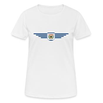 West Virginia Fan Shirt – Natur & Stolz - Frauen T-Shirt atmungsaktiv - Weiß - Vorne - AI Model Female 172 dark (172cm)