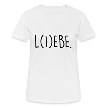 Live Love - Women's Breathable T-Shirt - white - Front - AI Model Female 172 dark (172cm)