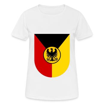 La patrie allemande - T-shirt respirant Femme - blanc - Devant - AI Model Female 172 dark (172cm)
