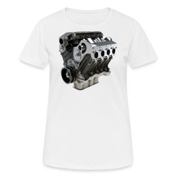 Graphiques du moteur - T-shirt respirant Femme - blanc - Devant - AI Model Female 172 dark (172cm)