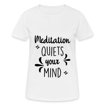 Meditation quiets your mind - Women's Breathable T-Shirt - white - Front - AI Model Female 172 dark (172cm)
