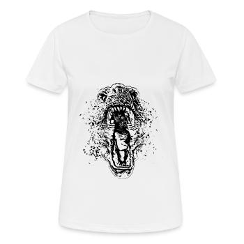 T-Rex - Women's Breathable T-Shirt - white - Front - AI Model Female 172 dark (172cm)