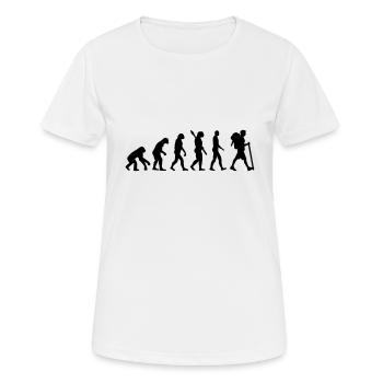 Évolution Cheminement - T-shirt respirant Femme - blanc - Devant - AI Model Female 172 dark (172cm)