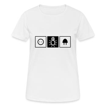 Elektriker Elektrotechnik - Frauen T-Shirt atmungsaktiv - Weiß - Vorne - AI Model Female 172 dark (172cm)