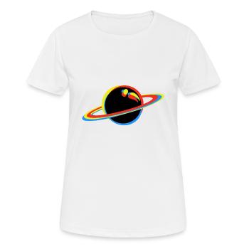 Planet - Frauen T-Shirt atmungsaktiv - Weiß - Vorne - AI Model Female 172 dark (172cm)