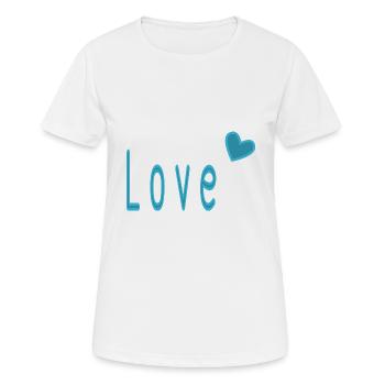 VALENTINSTAG. ICH LIEBE DICH. ICH LIEBE DICH. LIEBE. LIEBE - Frauen T-Shirt atmungsaktiv - Weiß - Vorne - AI Model Female 172 dark (172cm)