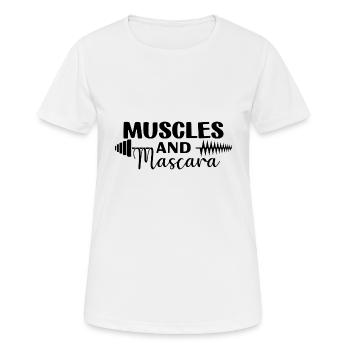 Muscle et mascara - T-shirt respirant Femme - blanc - Devant - AI Model Female 172 dark (172cm)