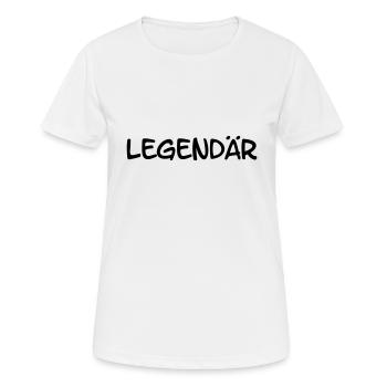 Legendär - Frauen T-Shirt atmungsaktiv - Weiß - Vorne - AI Model Female 172 dark (172cm)