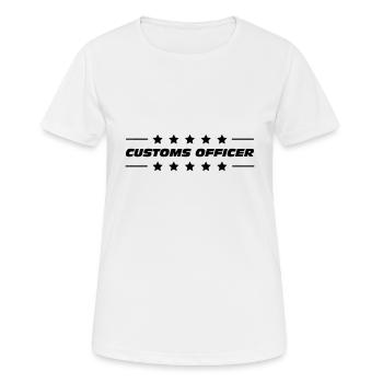 Douanier / Douane / Douanière / Police / Frontière - T-shirt respirant Femme - blanc - Devant - AI Model Female 172 dark (172cm)