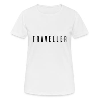 Voyageurs! Proverbes cadeaux - T-shirt respirant Femme - blanc - Devant - AI Model Female 172 dark (172cm)