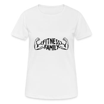 Fitness-family - Women's Breathable T-Shirt - white - Front - AI Model Female 172 dark (172cm)