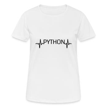 Heartbeat Python - Women's Breathable T-Shirt - white - Front - AI Model Female 172 dark (172cm)