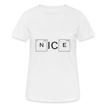 Nice - Frauen T-Shirt atmungsaktiv - Weiß - Vorne - AI Model Female 172 dark (172cm)