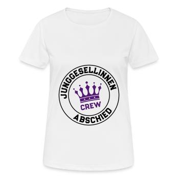 Junggesellinnenabschied Crew - Frauen T-Shirt atmungsaktiv - Weiß - Vorne - AI Model Female 172 dark (172cm)