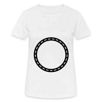 Contour du cercle vide - T-shirt respirant Femme - blanc - Devant - AI Model Female 172 dark (172cm)