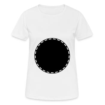 Circle Symbol Placeholder Blank - Women's Breathable T-Shirt - white - Front - AI Model Female 172 dark (172cm)